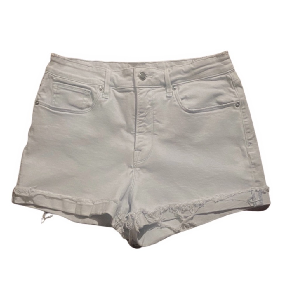 Good American light blue shorts